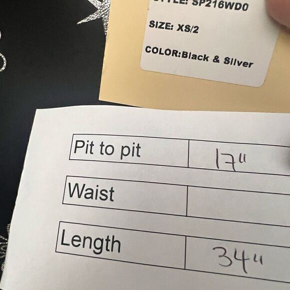 Smak Parlour Black Silver Snowflake Social Climber Caftan - Picture 10 of 12